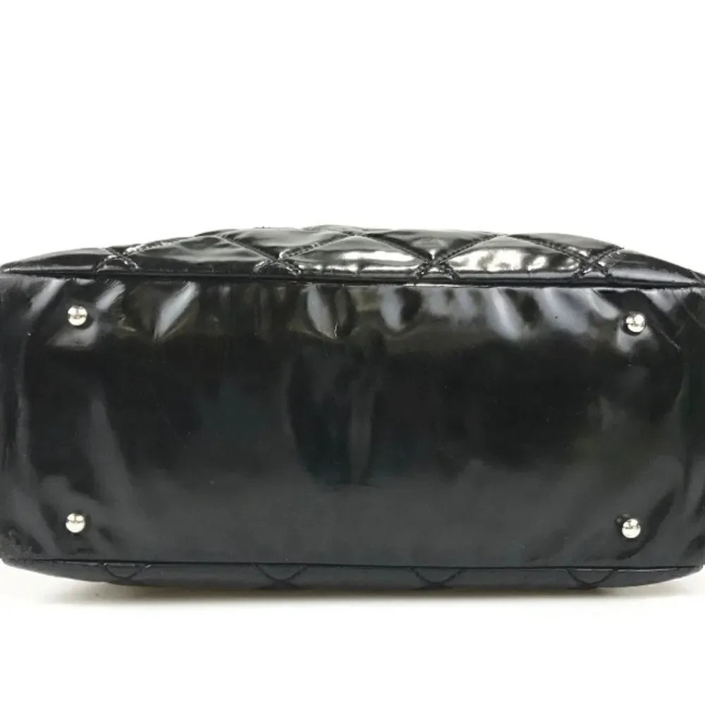 Authentic Chanel Matelasse Coco Mark Handbag Black